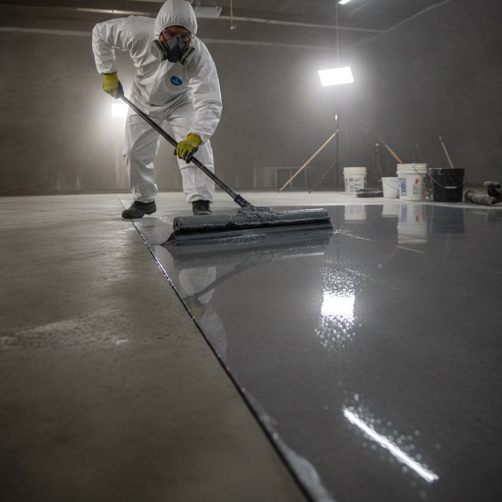 Applying an Industrial Floor Coating
